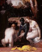 Cornelisz van Haarlem Bathseba at her bath Sweden oil painting artist